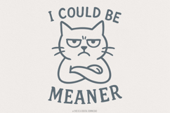 Meaner Tee PNG, Spicy Attitude Digital, Confident Shirt Product Image 1