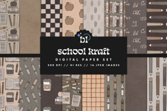 16 School Kraft Seamless Patterns Product Image 1
