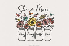 She is Mom Bundle PNG, Mom Life, Mother&#039;s Day, Retro Mama Product Image 1
