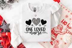 One Loved Nurse SVG Leopard Heart Nursing Cut File Product Image 3