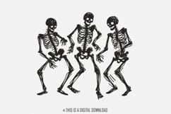 Dancing Skeletons PNG, Funny Skeleton Clipart, Gothic Product Image 1