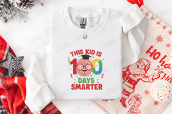 100 Days Smarter SVG - 100th Day of School Brain Cut File Product Image 3