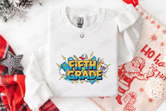 Fifth Grade SVG - Superhero Comic Style School Cut File Product Image 3