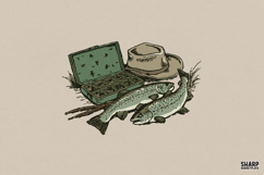 Trout Fishing Gear, Summer PNG, Shirt PNG, Sublimation PNG, Product Image 1