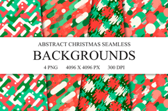 4 Abstract Christmas Seamless Patterns, Xmas Digital Paper Product Image 1