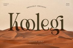 Koolegi Lovely Serif Product Image 1