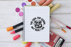 Too Cool For School Highland Cow SVG PNG Product Image 3