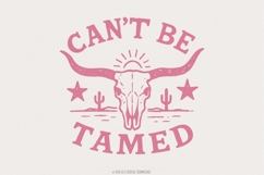 Can&#039;t Be Tamed PNG, Western Skull Digital Download, Cowgirl Product Image 1