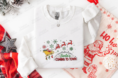 Santa's Coming To Town SVG | Sleigh Reindeer Holiday Art Product Image 3