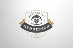 Restaurant retro logotype template Product Image 1