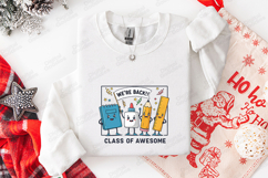 Class of Awesome SVG - Kawaii School Supplies Squad Cut File Product Image 3