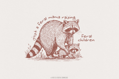 Just A Feral Mama Raising Feral Children Png, Funny Mom Product Image 1