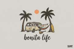 Bonita Life PNG, Summer PNG, Trendy PNG, Beach Camper Van Product Image 1