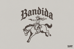 Bandida PNG, Western PNG, Trendy PNG, Cowgirl Horseback Product Image 1