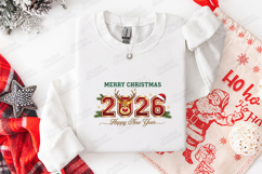 Merry Christmas 2026 Happy New Year T Shirt Design Print Product Image 2