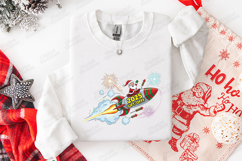 Santa Rocket 2025 New Year SVG Cute Christmas Shirt Design Product Image 2