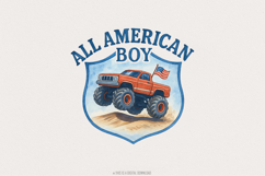 All American Boy PNG, 4th of July PNG, Kids Patriotic PNG, Product Image 1