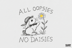 All Oopsies No Daisies Bunny PNG, Funny Rabbit Flower Product Image 1