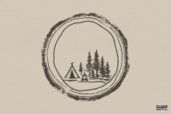 Camping Forest Emblem PNG Designs, Summer PNG, Trendy PNG, Product Image 1