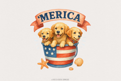 Patriotic Labrador PNG, Kids Hunting PNG, Fourth of July Product Image 1