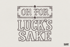 Oh For Luck's Sake PNG, St Patricks Day Digital Download, Product Image 1
