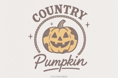 Country Pumpkin PNG, Retro Halloween PNG, Country Pumpkin Product Image 1