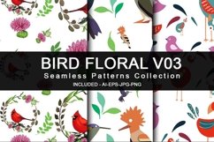 Bird Floral V03 Seamless Patterns Collection Product Image 1