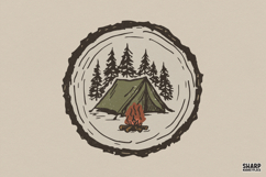 Camping Badge PNG Designs, Summer PNG, Trendy PNG, Campfire Product Image 1