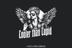 Cooler Than Cupid PNG, Valentines Day Digital File, Retro Product Image 1