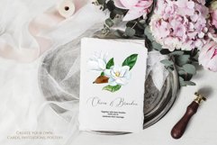 White Watercolor Magnolia | Wedding clipart Product Image 3