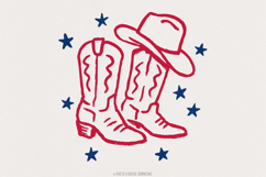Coquette Cowgirl PNG, Preppy Country 4th, Aesthetic Fourth Product Image 1