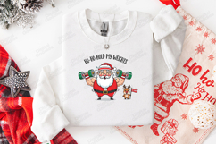 Ho Ho Hold My Weights Funny Santa Gym Workout Christmas Product Image 2