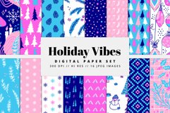 Holiday Vibes Digital Paper Product Image 1