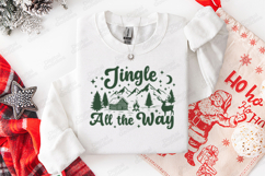 Jingle All The Way Christmas Mountain Cabin Deer SVG Cut Product Image 3