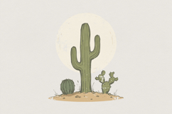 Cactus PNG, Desert Plant Art Print, Boho Nature Wall Decor, Product Image 1