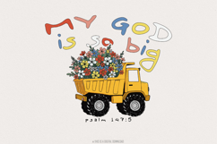 My God Is So Big Kids Png, Retro Kids Png, Toddler Png, Product Image 1