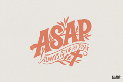 ASAP Always Stop And Pray PNG, Christian T-Shirt Design, Product Image 1
