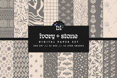 16 Ivory &amp; Stone Seamless Patterns Product Image 1