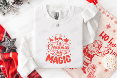 Christmas Joy Magic T-shirt, Holiday Typography Design Product Image 2