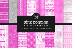 16 Pink Bogolan Seamless Patterns Product Image 1