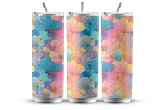 Floral Whimsical Gradient Seamless Tumbler Wrap 20 oz Product Image 1