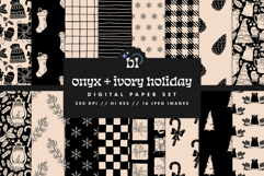 16 Holiday Onyx &amp; Ivory Seamless Patterns Product Image 1