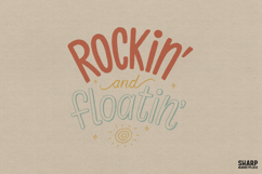 Rockin' And Floatin' Summer PNG, Lake Life Shirt Design, Product Image 1