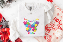 Autism Gives Me Wings SVG - Puzzle Butterfly Awareness File Product Image 3