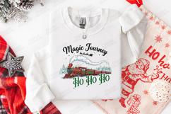 Magic Journey Ho Ho Ho Train Tshirt Design Christmas Art Product Image 2
