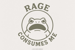 Rage Consumes Me PNG, Funny Frog Digital Download, Product Image 1