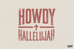 Howdy Hallelujah PNG, Western Faith Shirt Design, Rustic Product Image 1