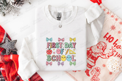 First Day Of School SVG - Kawaii Bows Apple School Cut File Product Image 3