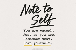Note To Self PNG Digital Download, Motivational Product Image 1