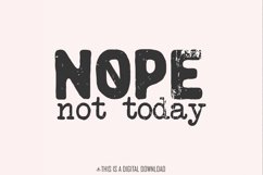 Nope Not Today png, Sarcastic Mom Life png, Sassy png, Product Image 1
